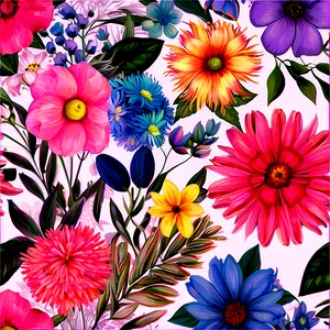 Pastel Floral Pattern PNG Uum35 PNG
