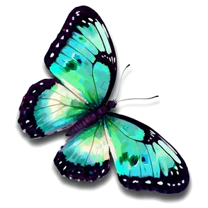 Pastel Green Butterfly PNG Akv