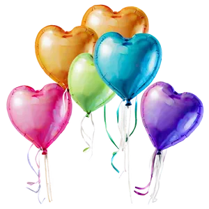 Pastel Heart Balloon PNG 06212024