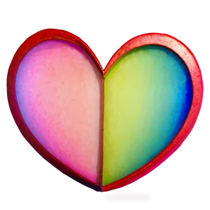 Pastel Heart Overlay PNG 58