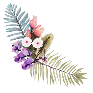 Pastel Indie Flower Arrangement Png 06252024 PNG image