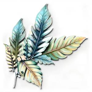 Pastel Leaves PNG 62