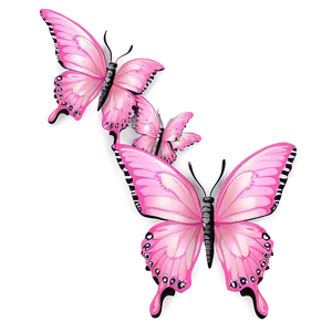 Pastel Pink Butterfly Clip PNG Kql