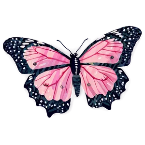 Pastel Pink Butterfly Clip PNG Pev
