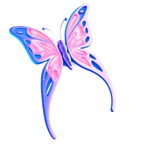 Pastel Pink Butterfly Clip PNG Wns30