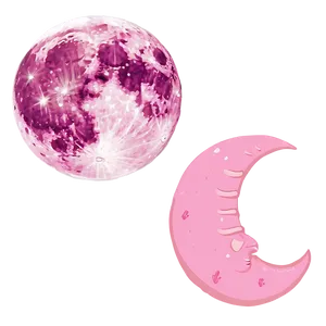 Pastel Pink Moon For Nursery Decor Png 06252024 PNG image