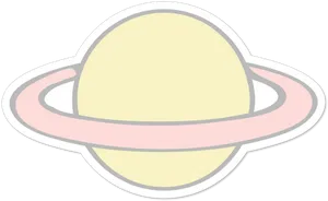 Pastel Planet Sticker PNG image