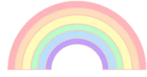 Pastel Rainbow Arch PNG