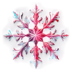 Pastel Red Snowflake PNG 06282024