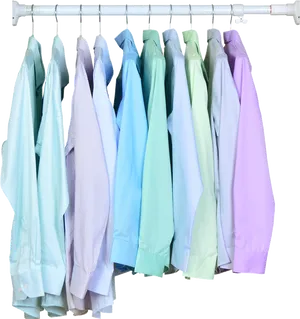 Pastel Shirts Hangingon Rack