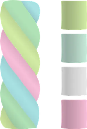 Pastel Twisted Marshmallow Art PNG image