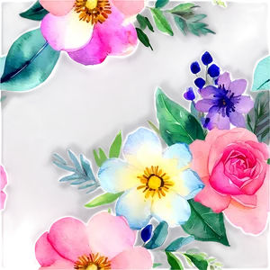 Pastel Watercolor Florals PNG Bfe