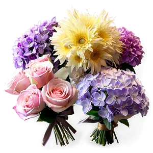 Pastel Wedding Bouquets PNG 06292024