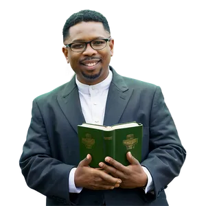 Pastor With Holy Book PNG 06272024 PNG