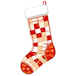 Patchwork Christmas Stocking PNG 97 PNG
