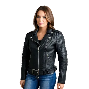 Patchwork Leather Jacket Png Ept58 PNG image