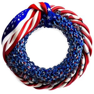 Patriotic 4th Of July Wreath Png 05212024 PNG image