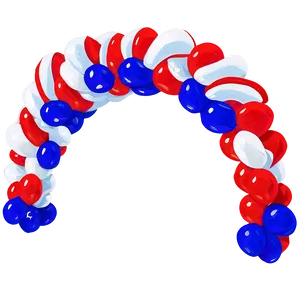 Patriotic Balloon Arch For Independence Day PNG 69 PNG