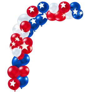 Patriotic Balloon Arch For Independence Day PNG Jlh PNG