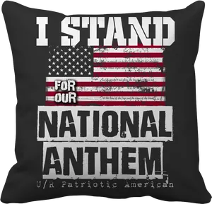 Patriotic Cushion National Anthem Support PNG image