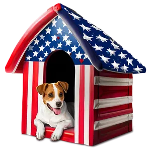 Patriotic Dog House Png Iil65 PNG image