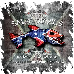 Patriotic Fish Redneck Motto PNG image