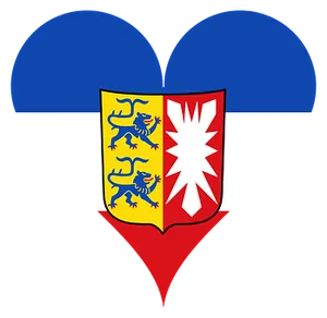 Patriotic Heartwith Shield Emblem