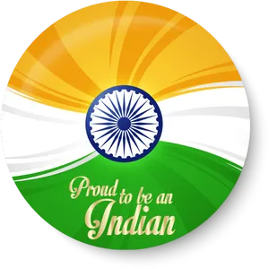 Patriotic Indian Flag Badge PNG image