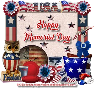 Patriotic Memorial Day Celebration Graphics PNG image