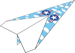 Patriotic Paper Plane Illustration PNG