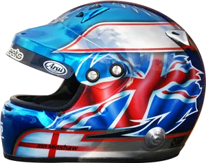 Patriotic Racing Helmet Design PNG image