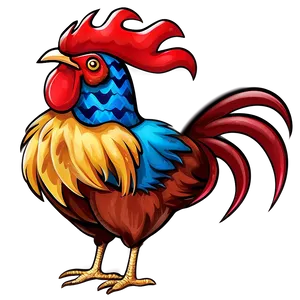 Patriotic Rooster Art PNG 32