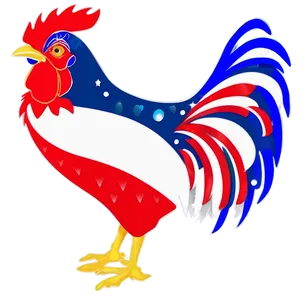 Patriotic Rooster Art PNG 75