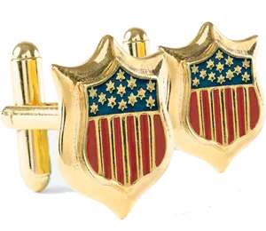 Patriotic Shield Cufflinks PNG image