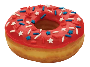 Patriotic Sprinkled Donut.png PNG image