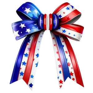 Patriotic Star Gift Bow PNG 7