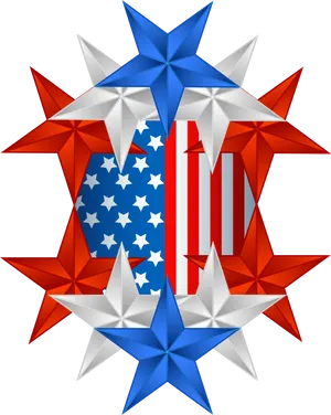 Patriotic Stars U S A Flag Design PNG image