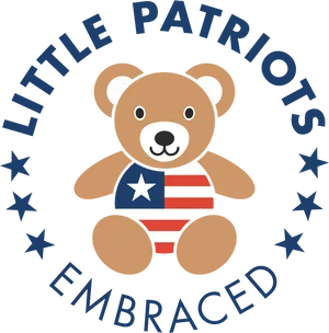 Patriotic Teddy Bear Graphic PNG image