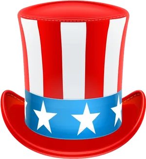 Patriotic Top Hat Graphic PNG