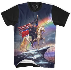Patriotic Unicorn Tshirt Design PNG