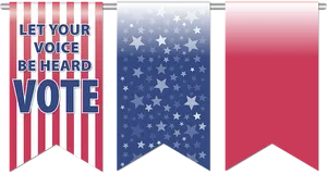 Patriotic Voting Banners