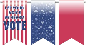 Patriotic Voting Banners PNG image