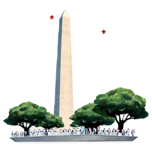 Patriotic Washington Monument Scene PNG Egg12 PNG