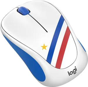 Patriotic Wireless Mouse Design PNG image