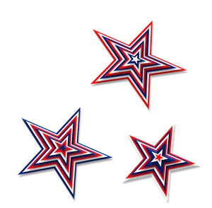 Patriotic3 D Stars Graphic PNG image