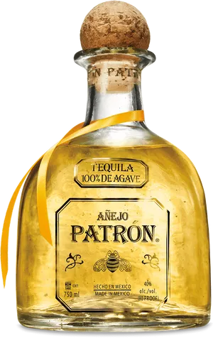 Patron Anejo Tequila Bottle PNG image