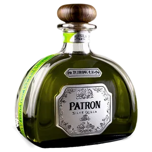 Patron Silver Tequila Clear Bottle PNG Yov39 PNG