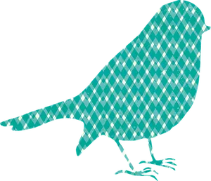 Patterned Bird Silhouette