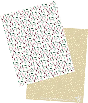 Patterned Paper Sheets Design PNG image