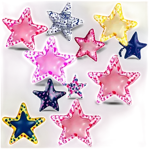 Patterned Pink Stars Png 92 PNG image